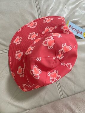 Cat & Jack Coral Red Crab Sun Hat